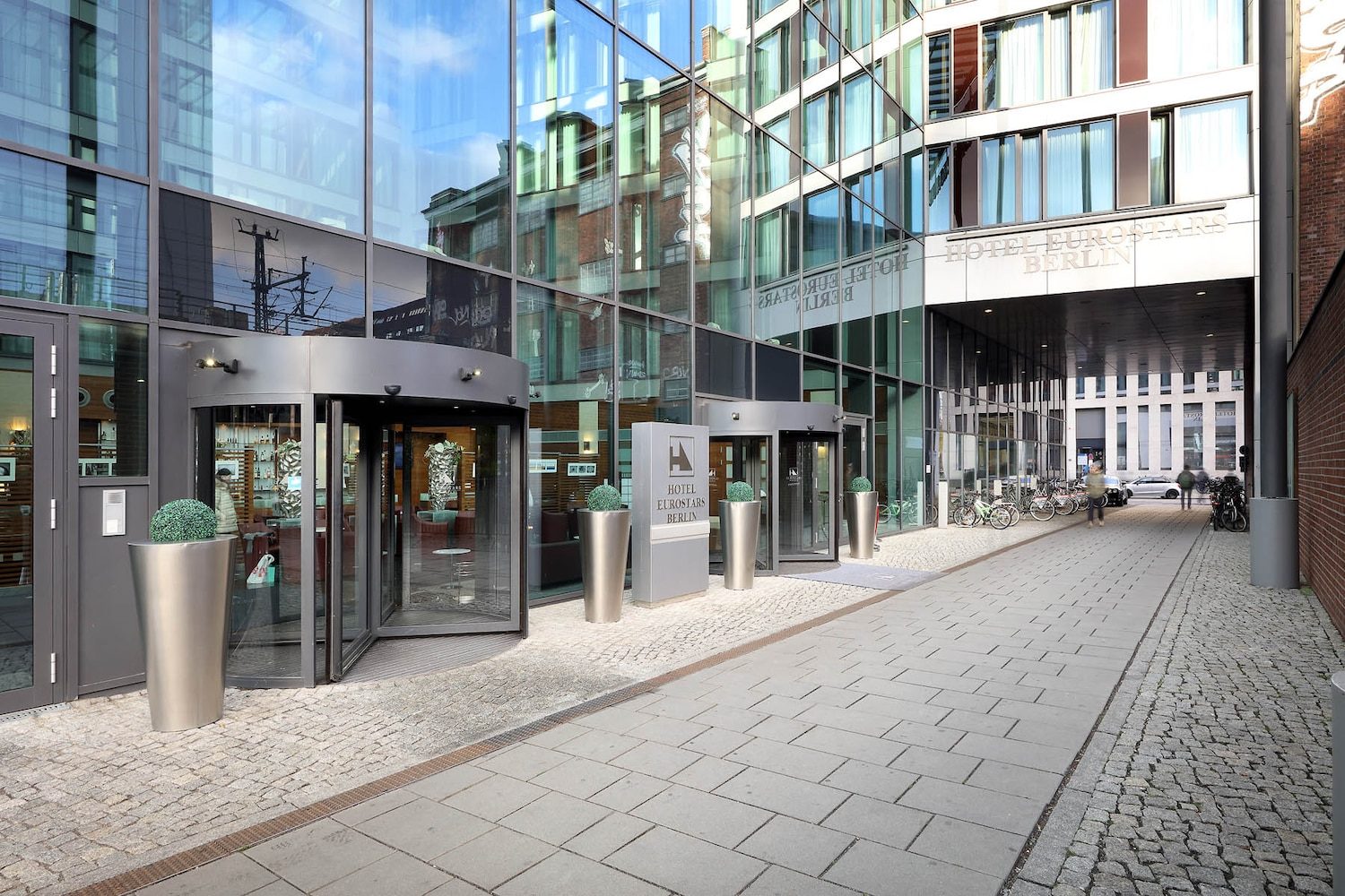 Entrance of Hotel Eurostars Berlin on Friedrichstraße
