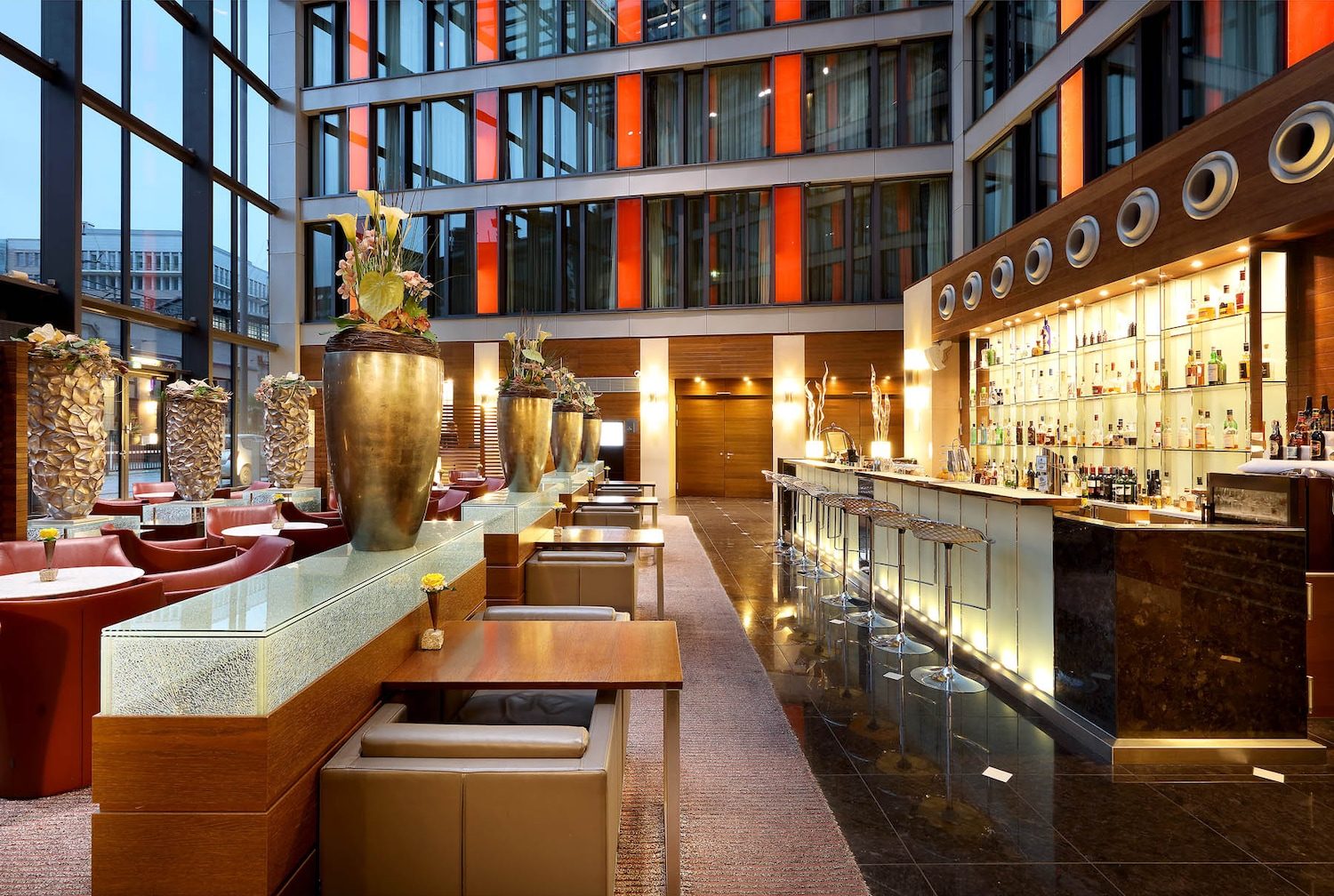 Eurostars Berlin lobby bar and atrium lounge